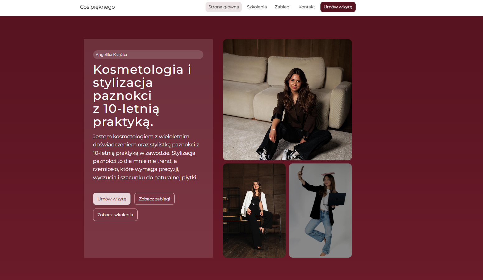 Widok strony głównej projektu